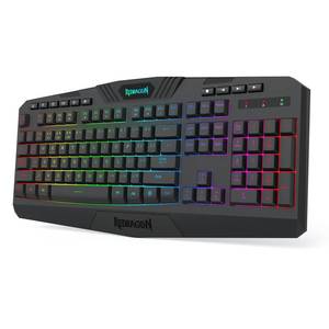 lot 2181 image: Redragon K503 Wireless Gaming Keyboard, 3-Mode (2.4GBTUSB), RGB LED Backlit, Multimedia Keys, Fully Programmable Silent Membrane Keyboard with Wrist Rest for Windows PC Games (Black)
