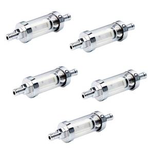 lot 2183 image: big-autoparts 516 inch 9747 Inline Fuel Filter With Clear View Glass And Chrome (5)