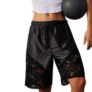 lot 2185 image: Vhitler Lace Satin High Waisted Bermuda Shorts Cute Basketball Shorts Y2k (Black,Large)