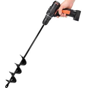 lot 2196 image: TCBWFY Auger Drill Bit for Planting 1.6x16.5inch Extended Length Garden Auger Spiral Drill Bit for Planting Bulbs Flowers,Post Hole Digger for 38Hex Drill