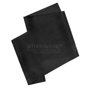 lot 2450 image: THERABAND Resistance Band, Exercise Workout, Physical Therapy, Black, 6 Ft
