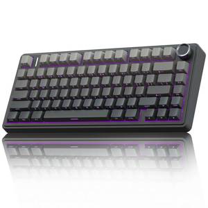 lot 2460 image: AULA F75 Pro Wireless Mechanical Keyboard,75% Hot Swappable Custom Keyboard with Knob,RGB Backlit,Pre-lubed Reaper Switches,Side Printed PBT Keycaps,2.4GHzUSB-CBT5.0 Mechanical Gaming Keyboards