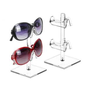 lot 2463 image: MOOCA 2-Piece Acrylic Eyewear Display Stand, Holds 4 Frames