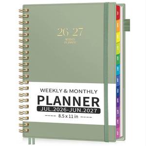 lot 2489 image: EMSHOI Academic Planner 2026-2027, A4 Size (8.5 x 11), Weekly and Monthly black