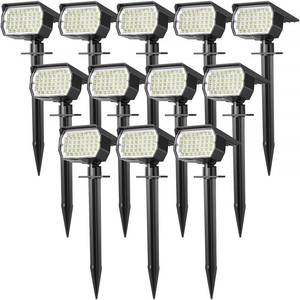lot 3678 image: WENATY Solar Spot Lights Outdoor Landscape Spotlights 12 Pack Cool White