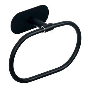 lot 4079 image: HouseAid Self Adhesive Towel Ring for Bathroom, Stainless Steel Adhesive Hand Towel Holder, No Drilling Modern Hand Towel Hanger, Matte Black