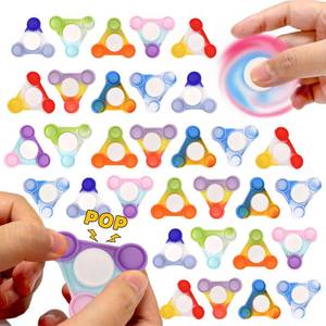lot 4081 image: 48PCS Pop Fidget Spinners - Colorful Party Favors for Kids -Fidget Spinners Bulk-Sensory Toys for Stress Relief and Anxiety - Classroom Prizes,Goodie Bag Stuffers