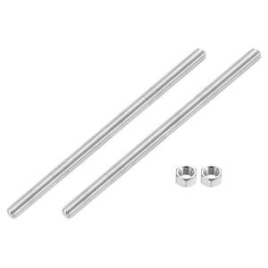 lot 4084 image: uxcell 38-16 Fully All Threaded Rod, 2 Pcs 304 Stainless Steel Long Threaded Screw 8 Length Right Hand Threads for Furniture Mounting Assembly Fastening