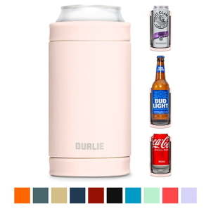 lot 4108 image: DUALIE 3 in 1 Insulated Can Cooler - Universal Size for 12 oz Cans  Slim Cans  and Bottles - Rose
