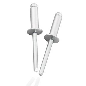 lot 4117 image: 100 Pcs 316 x 38 Aluminum Pop Rivets, 4.8 x 10mm Blind Rivets