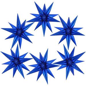 lot 4129 image: JHZMCRX 72 Pcs Star Balloons Foil Cone Balloon Garlands Large Blue