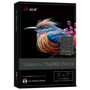 lot 4133 image: A-SUB Satin Photo Paper, Waterproof, 5x7 Inch