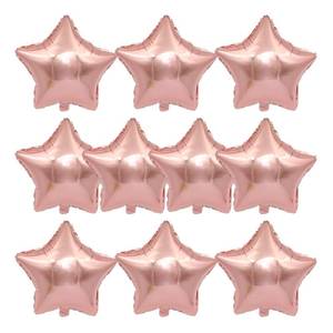 lot 4134 image: MEETINGU Rose Gold 18 Inch Foil Mylar Star Balloons 10PCS Party Decorations