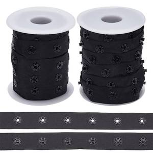 lot 4138 image: OLYCRAFT 2 Rolls 10 YardsRoll Black Snap Button Tape Polyester Snap Button Trim Sewing Snaps Fastener Tape Snaps Ribbon Fasteners for DIY Clothing Sewing Accessories