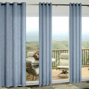 lot 5443 image: Pitalk Blue Curtains 108 Inches Long for Sliding Glass Door 2 Panels Set Grommet Linen Light Fitering Semi Sheer Curtains for Living Room Back Door Backyard 52x108 Inch Length Grey Dusty Blue