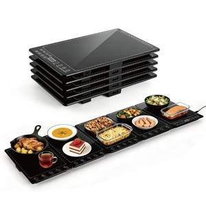 lot 5451 image: Electric Warming Tray 5-in-1 Food Warmers for Parties Buffet with 10 Temp & 24H Timer,41 x 15 Glass Warming Mat for Food Modular Warmers for Food Trays Buffet, for Family Women