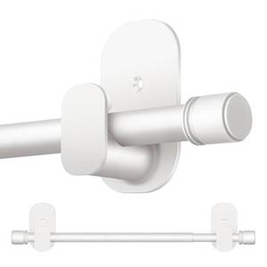 lot 5463 image: HOTOZON Curtain Rods No Drilling 32 to 58 Inch, 58 Diameter, White