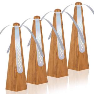 lot 5469 image: Yoiemivy Portable Fly Fans for Tables to Keep Your FoodMeal Clean for Outdoor, Indoor, Picnic, Dinner and Classroom, Wood Grain, 4 Pack