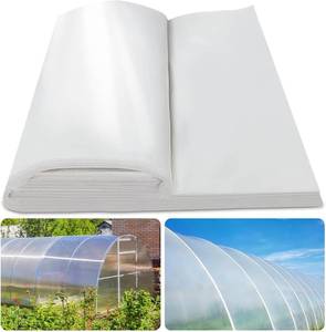 lot 5477 image: Laapee Greenhouse Plastic Sheeting 8 x 25 6 Mil, Clear UV Resistant Heavy Duty Polyethylene Film, Thick Greenhouse Cover for Garden, Farm, Agriculture