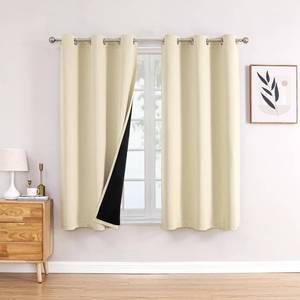 lot 5484 image: ChrisDowa 100% Blackout Curtains for Bedroom 54 Inches Long 2 Panels Set