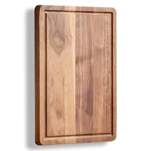 lot 6266 image: 11.8 Inch Acacia Wood Cutting Board, 0.6 Thick, Reversible Wooden Cutting Board for Kitchen, Charcuterie Board Cheese Board with Deep Groove (1)