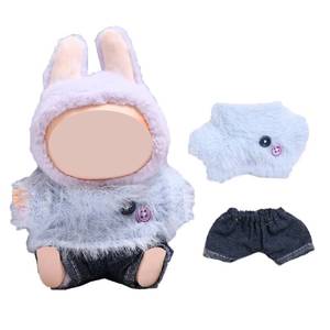 lot 6278 image: Wieysdoo Wool Style Doll Clothes ,15cm17cm Dolls Outfit - Stylish T-Shirt & Denim Jeans Set(No Doll)