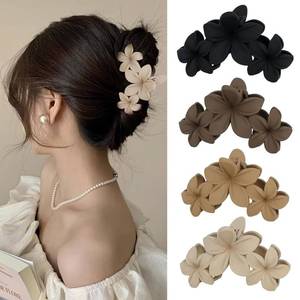 lot 6279 image: 4Pcs Flower Hair Clips for Women Hair Claw Clips Set Nonslip Strong Hold Thick Thin Curly Hair