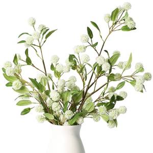 lot 6290 image: Melorca&Guilla Artificial Plants,4PCS 35.4 Green Faux Branches for Vase,Artificial Plants for Shop Garden Office Home D�cor (4, White Orchid Fruit)