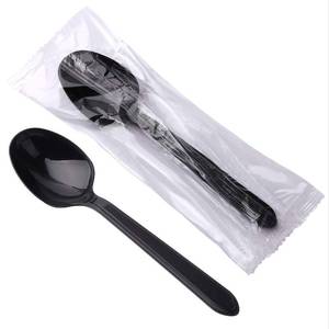lot 6316 image: Plastic Spoons Individually Wrapped, 100pcs Heavy Duty Disposable Spoons Bulk - Ideal for Parties, Restaurants, Travel & Takeout