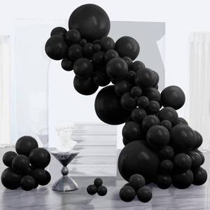 lot 6325 image: PartyWoo Black Balloons 85pcs Different Sizes of 18 12 10 5 Inch