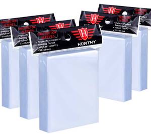 lot 6330 image: 500 Counts Card Sleeves for Trading Cards, Soft Penny Card Sleeves Clear Plastic Card Protectors Fit for Baseball Card, Sports Cards, MTG Game Card Standard Cards