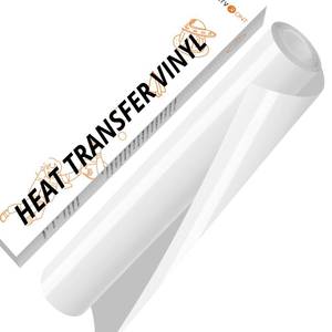 lot 6357 image: HTVRONT White HTV Vinyl Roll - 12 x 10ft White Iron on Vinyl