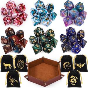 lot 6372 image: CiaraQ Polyhedral Dice Set - DND Role Playing Dice