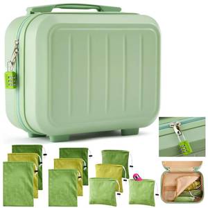 lot 7880 image: Chunful Adult Game Toy Storage Box Case with 3 Size Toy Bag, Green