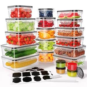 lot 7885 image: KEMETHY Large 40 Piece Food Storage Containers with Airtight Lids, BPA-free