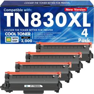 lot 7890 image: TN830 TN830XL 830 XLVR Toner for Brother Printer DCP-L2640DW HL-L2460DW
