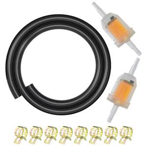 lot 8344 image: ATMOAUS Universal 14 Fuel Line Kit, 3.3 Feet with 2 Magnetic Inline Fuel Filters, 8 Hose Clamps, for Small Engines