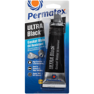 lot 8345 image: Permatex Ultra Black Maximum Oil Resistance RTV Silicone Gasket Maker  Sensor Safe And Non-Corrosive  For High Flex And Oil Resistant Applications 3 oz - 75190