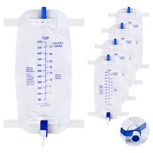 lot 8353 image: Geiserailie 5PCS 1000ml Leg Bag Urinary Drainage Bag with Anti Reflux Valve
