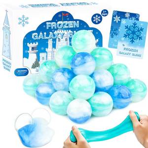 lot 8356 image: 12 Pack Frozen Slime Party Favors, for Kids Ice Slime Ball Snowflake Putty Toy Valentines Day Christmas Easter Goodie Bag Stuffer Classroom Reward for Girls Boys Stretchy Non-Sticky Stress Relief