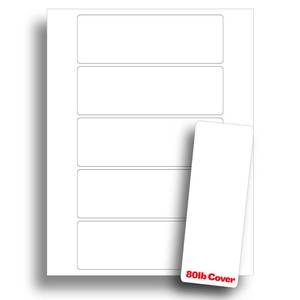 lot 8357 image: Printable Bookmarks - Blank Bookmark Printing Paper for Inkjet & Laser Printers - 2 x 6 Perforated Bookmarks 5 per Page - 25 Sheets  125 Book Marks (Bright White)