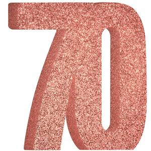 lot 8366 image: 70th Birthday Decorations for Women,70th Anniversary Decorations,Rose Gold Glitter 70th Birthday Party Centerpieces for Table Decorations,70 Table Topper Decor
