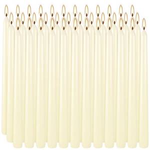lot 8377 image: YOROXRG 36 Pack Ivory White Taper Candles, 7-8 Hours Burn Time, Unscented, Smokeless and Dripless, 0.8 x 10 Inch Dinner Candle Set for Household, Wedding, Party and Home D�cor Candlesticks