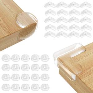 lot 8380 image: Rindion 40 Pack Corner Protector Baby, 2 Shapes Baby Proof Corners and Edges, Clear Table Corner Covers Baby, Baby Corner Protector Guards, Corner Guards for Table Edges & Sharp Corners