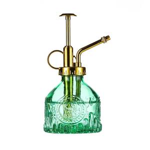 lot 8400 image: Aebor Glass Plant Mister Spray Bottle, 6.5 Green Glass Water Spray Bottle with Gold Top Pump Small Watering Can, Small Plant Sprayer Mister for Indoor Outdoor House, GreenGold (GreenGold D)