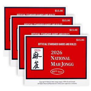 lot 8409 image: PFFM 2026 NMJL Mah Jong Card Official Revision - Large Size - 4 Pcs