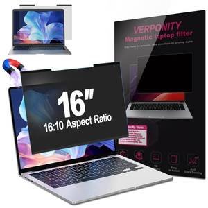 lot 8422 image: Verponity Magnetic Laptop Privacy Screen 16 Inch 1610 Display, Removable Computer Screen Privacy Shield, Anti-Glare Blue Light Protector Compatible with Dell Hp Lenovo Acer Asus Samsung