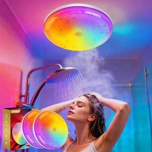 lot 8432 image: Givryes 2Pack IP66 Waterproof 17 Colors 7���� LED Shower LightCeiling Light