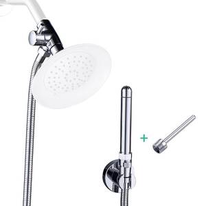 lot 9070 image: Shower Enema System with 100 Inches Hose, Diverter, Water Control Valve for Men and Women Portable Cleaning, Enema Nozzle Kit Cleaner Attachment (Polished Chrome)