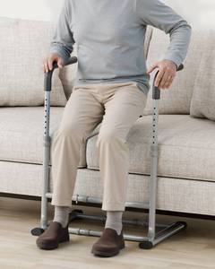 lot 9091 image: JivaJot Couch Stand Assist for Seniors, Standing Support Handle, Grey